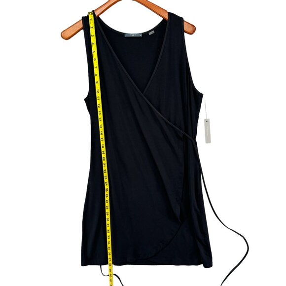 Tart Collections Wrap Dress Solid Black Modal Stretch Sleeveless V Neck Size 0X - Picture 10 of 13